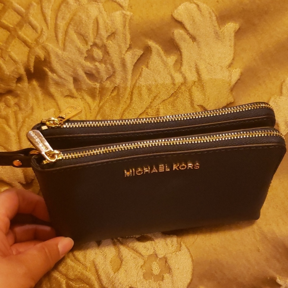 Michael Kors Jet Set Travel Double Wristlet Navy